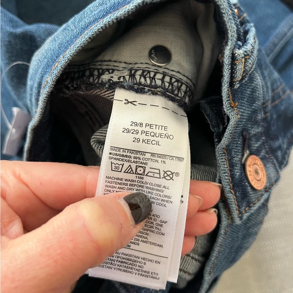 NEW NWT Gap High Rise Stride Wide Leg Jeans Denim High Waisted Waist Size 29 8 P - Picture 6 of 7